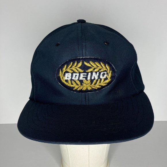 Vintage Boeing Navy Blue Snapback Hat
